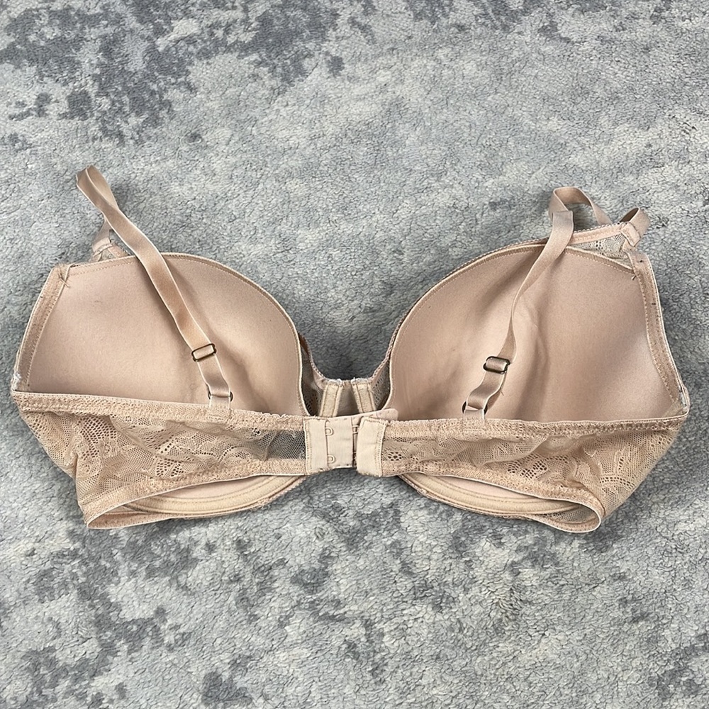 Natori Impeccable Bra Nude Beige Floral Lace Underwire Sz 36DD - Picture 4 of 10